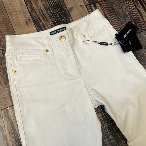 Dolce & Gabbana Straight Leg White Jeans size 36 - Picture 3 of 7
